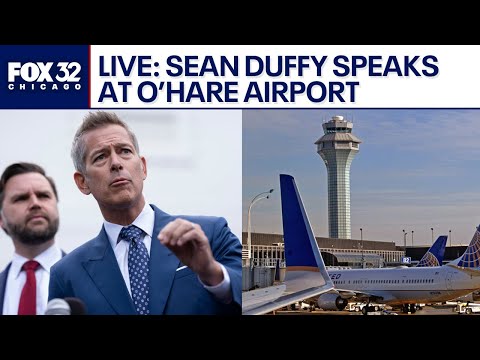 WATCH LIVE: Transportation Secretary Sean Duffy speaks at O'Hare Airport