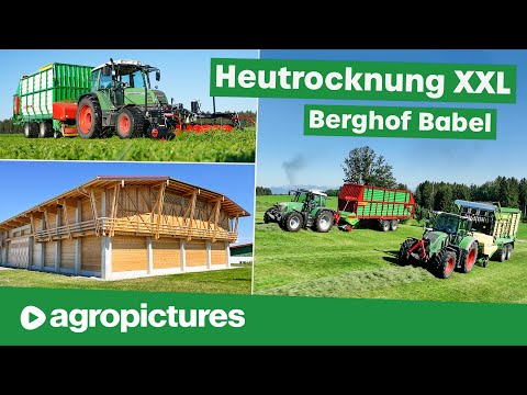 Haymaking at Berghof Babel | Arwego hay drying | Hay harvest in the Allgäu region | Collecting gr...