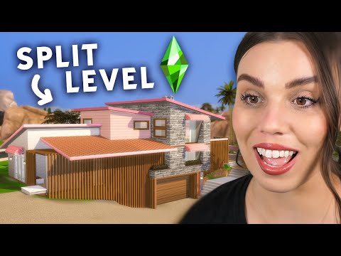 I tried to build a split level home in The Sims 4 🩷
