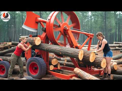 25 Insane Firewood Processors in Action | Dangerous Homemade Wood Cutting Machines#5