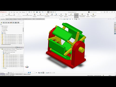 Top Down Assembly Approach in Solidworks | Motion Study & Solidworks animation