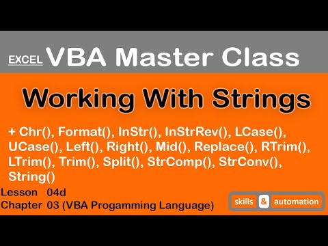 Working with Strings || Excel VBA Master Class || 3.4d