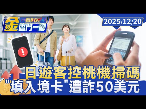 日遊客控桃機掃碼「填入境卡」 遭詐50美元【#金臨門一腳 看財經】20251220 #金臨天下 #入境 #線上入境卡 #QRcode #詐騙