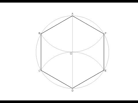 How to draw a regular hexagon inscribed in a circle