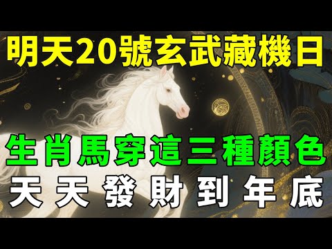 生肖馬必看！明天12月20號，農曆冬月初一是「玄武藏機日」！穿這三種顏色的衣服，菩薩保佑天天發財到年底！#佛禪說 #生肖 #財運 #運勢 #屬相 #風水 #命理