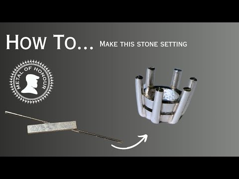 How to make a stone setting. Double gallery wire collet