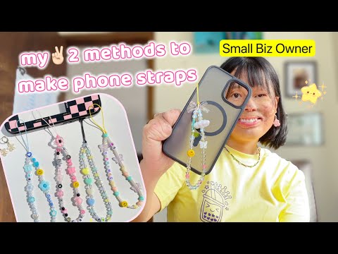 #diy How to make Phone Strap In 10 minutes tutorial REQUESTED explains beginner ￼| small biz