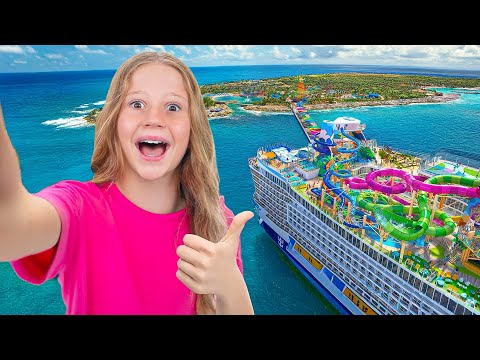 Nastya and Evelyn having fun on the Royal Caribbean cruise