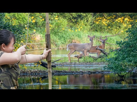 Bamboo Whistle Lures Deer - Deer Will Come Soon/ Dig a Big Trap and Ambush, Part 12