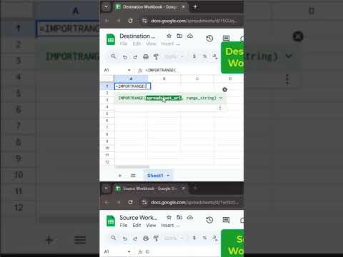 Google Sheets Importrange Function #googlesheets
