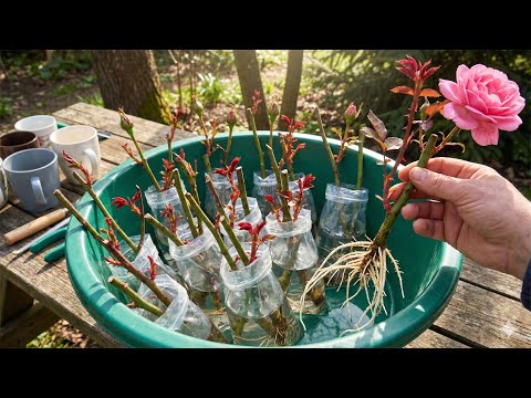 Propagating Roses with Potatoes! EXTREMELY FAST ROOTING METHOD