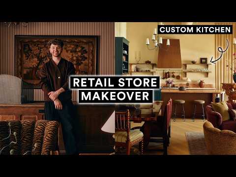 EXTREME Retail Store Makeover *Custom Kitchen w/ Pink Marble & Dark Wood*