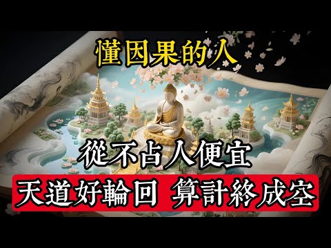 懂因果的人，從不占人便宜，天道好輪迴，算計終成空#佛學 #禪宗