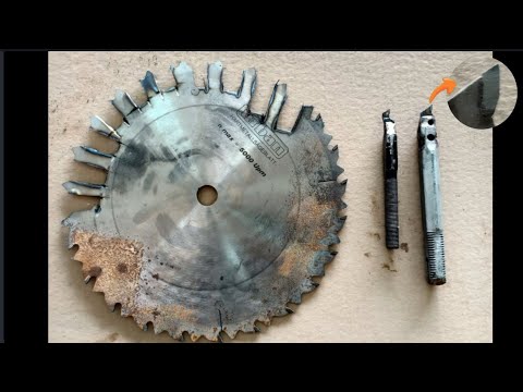Homemade Lathe Machine  Cutting tool./Metal Circular saw to Lathe Cutting tool.