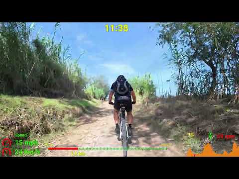 44 minute Sunshine Indoor Cycling Fat Burning Workout Spain Garmin 4K Video