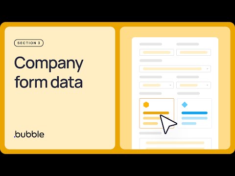 Company form data: Getting started with Bubble (Lesson 3.8)