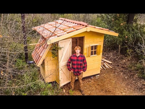 START TO FINISH - Building a Simple Cabin in Off Grid Bush (While I'm Building the Main Log Cabin)