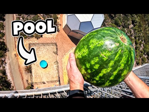 Can This Watermelon Survive This Drop?