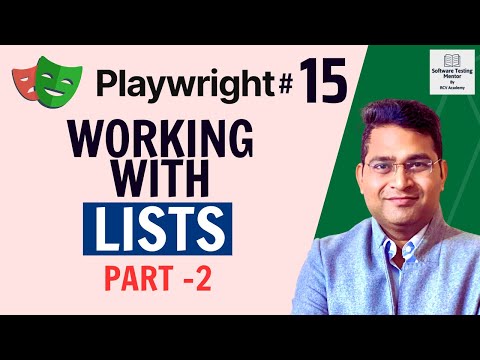 Playwright Tutorial #15 - Working with Lists in Playwright | Part 2