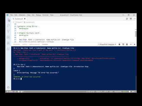 Using Try/Catch Blocks In PowerShell