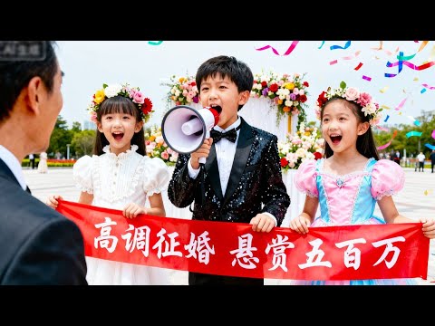 天才三宝当街替千亿总裁爹地征婚，不料直接撞上心心念念的梦中妈咪！下一秒总裁当场单膝跪地，原来她就是三宝失散多年的亲妈咪！#短剧 #短剧全集 #萌娃 #短剧推荐 #drama