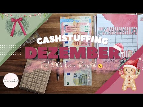 Cash stuffing for December 🎄 Almost €2,000 in cash 😮