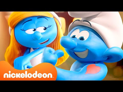 Hefty Showing Off His Muscles for 30 Minutes Straight 💪 | The Smurfs | @Nicktoons