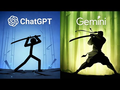 ChatGPT vs Gemini make Shadow Fight 2 from scratch 