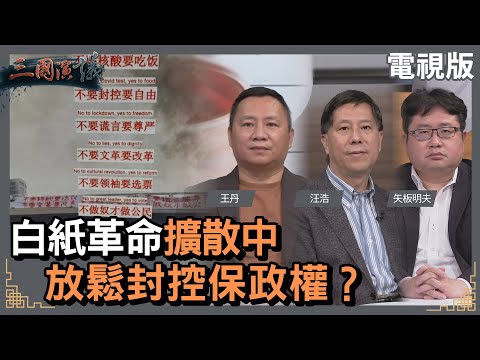白紙革命擴散中|放鬆封控保政權?|#王丹 #矢板明夫 #汪浩|@華視三國演議|20221210