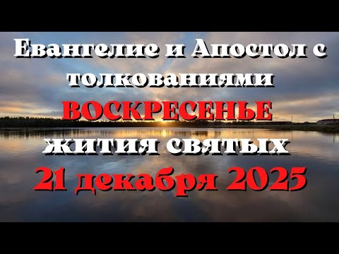 Евангелие дня 21 ДЕКАБРЯ 2025 с толкованием. Апостол дня. Жития Святых.