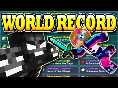 Minecraft All Advancements Speedrun World Record