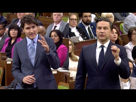 CAUGHT ON CAMERA: Trudeau and  Poilievre battle it out over high cost of food