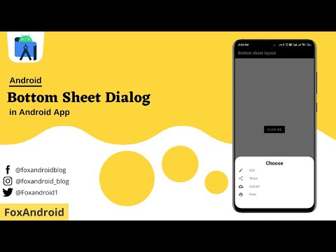 Android Bottom Sheet Dialog | Android Studio Tutorial | FoxAndroid