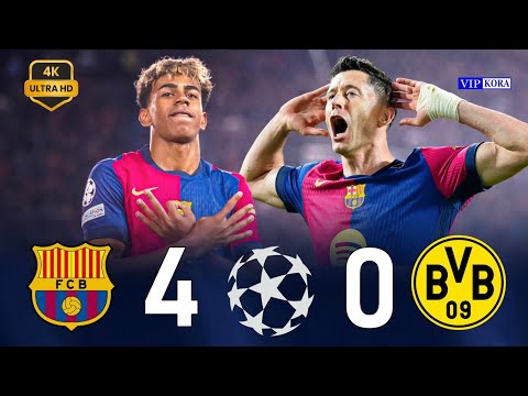 Barcelona 4-0 Dortmund 4k UCL 2025 Extended Highlights #ucl