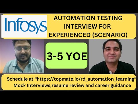 Infosys Automation Testing Interview Experience | Real Time Interview Questions and Answers