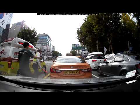 심폐소생술중인 환자 태우고 있는 택시 119 신고 처리 영상 [19/10/05_15:08~15:19]