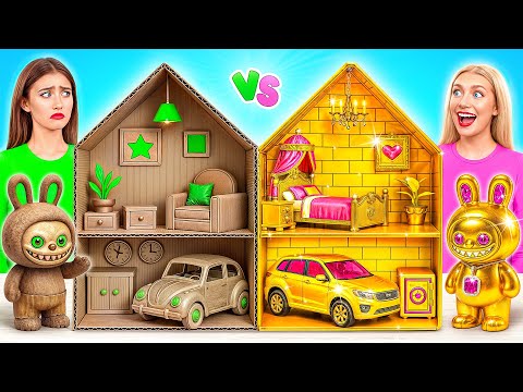 We Build Amazing Doll House for Labubu | Rich vs Broke Challenge by Super Hyper DO