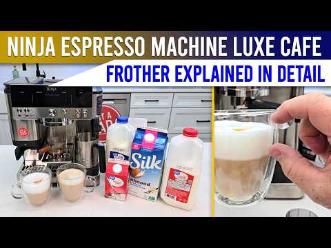 Ninja Luxe Cafe Espresso Machine ES601 So Many Frothing Options!  How to Use the Frother