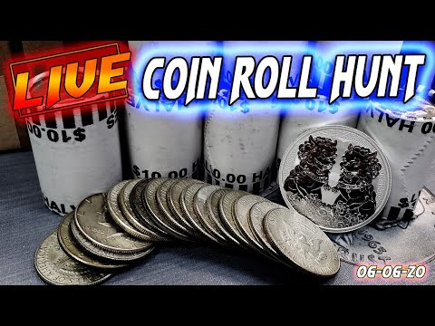 🔴Half Dollar Coin Roll Hunt LIVE - Silver Stream!