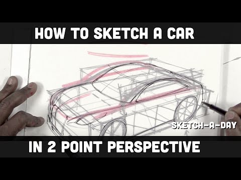 Industrial Design Sketching: How to draw a car in two point perspective