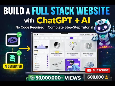 Build a Full Stack Website with ChatGPT + AI | No Code Required | Complete Step-by-Step Tutorial