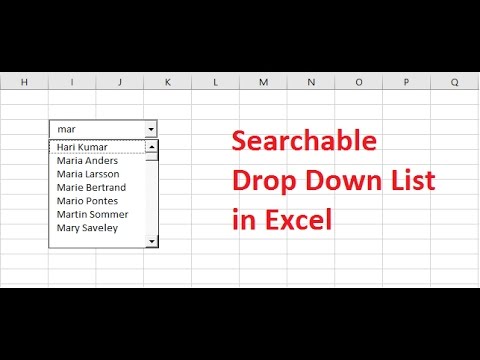 Create a Searchable Drop Down List Just Like Google - Excel Trick