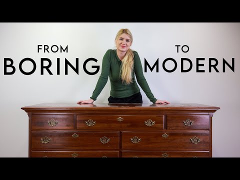 BORING to MODERN Dresser Makeover ~ Neutral Colors