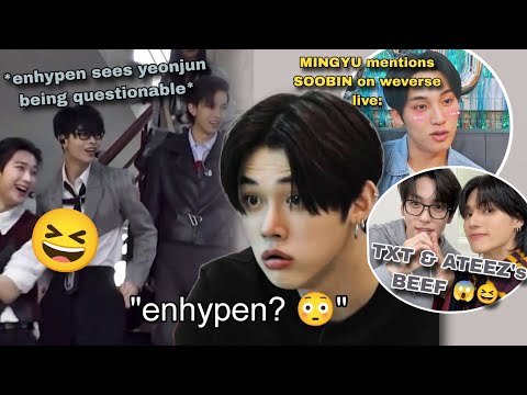 TXT's UNREAL moments with KPOP BOY Groups (SEVENTEEN, ENHYPEN, ATEEZ, BTS, SKZ AND MORE) | PT. 1
