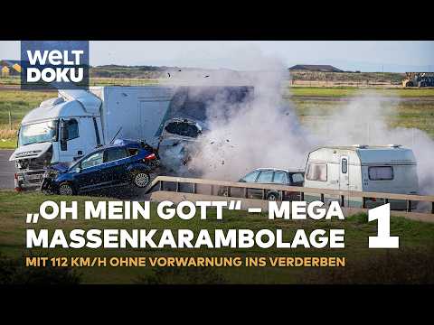 Mega-Crash bei 112 km/h: Acht Autos, ein Lkw – Massenkarambolage!