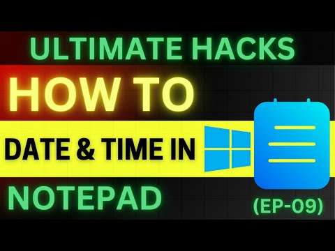 HOW TO ADD DATE AND TIME IN NOTEPAD Windows 11 Tutorial