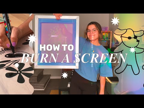 Screen Print with me ✸ HOW I BURN A SCREEN ✸ Printing at home ✸
