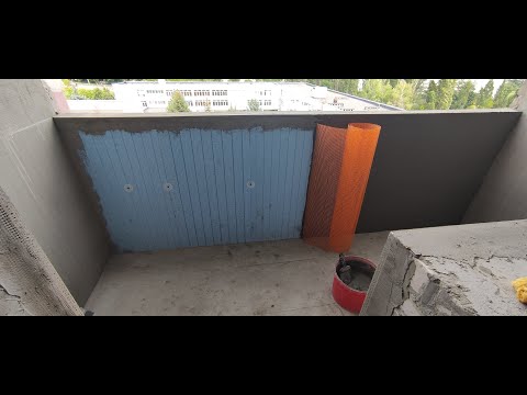 Restoration Part 2 Installation of 40mm EPS on the walls in the loggia + plastering and puttying ...