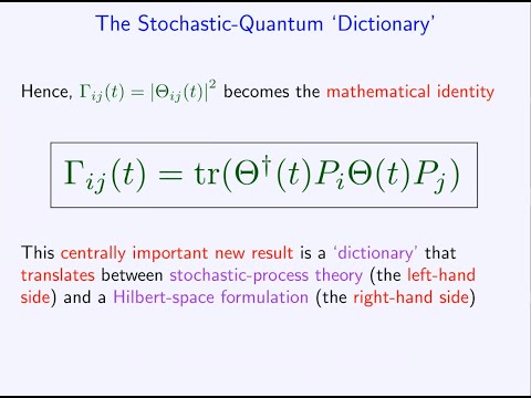 Jacob Barandes - "A New Formulation of Quantum Theory"