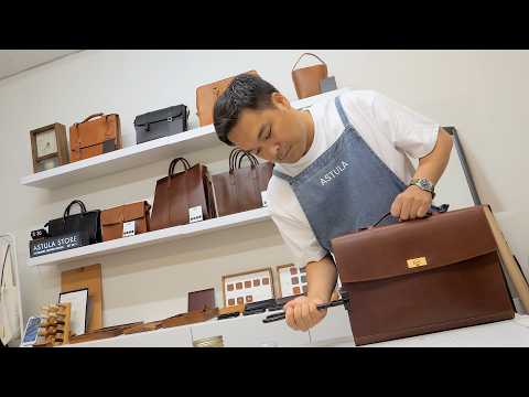 Inside Korea’s Leather Workshop: How Leather Becomes a Premium Briefcase.